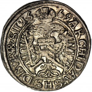 Silesia, Leopold I, 3 krajcars 1669, AV(SHS)D, SIL, no sash, Wroclaw, nice