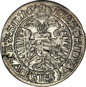 Slezsko, Leopold I., Vratislav, 3 krajcary 1670, SHS.....SIL, bez křídla