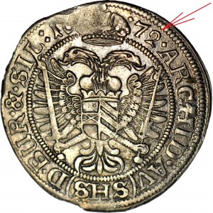 RR-, Śląsk, Leopold I, 6 krajcarów 1672 SHS, Wrocław, piękne, rzadki rocznik