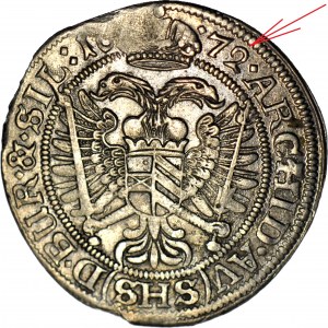 RR-, Śląsk, Leopold I, 6 krajcarów 1672 SHS, Wrocław, piękne, rzadki rocznik