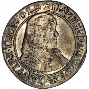 Śląsk, Sylwiusz Fryderyk, 6 krajcarów 1674 SP, Oleśnica