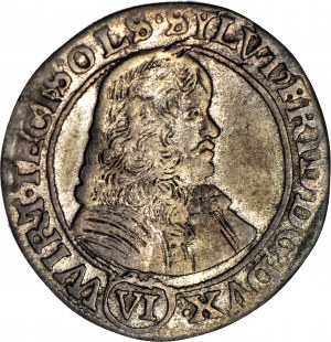 Śląsk, Sylwiusz Fryderyk, 6 krajcarów 1674 SP, Oleśnica