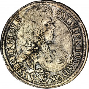 Silésie, Sylvius Frederick, 15 krajcars 1675, Olesnica, grand buste