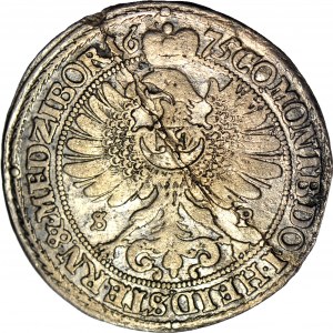 Śląsk, Sylwiusz Fryderyk, 15 krajcarów 1675, Oleśnica, duże popiersie