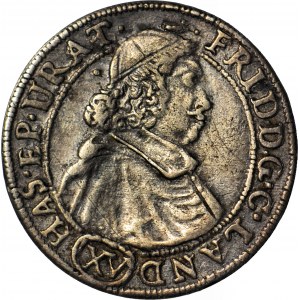 R-, Sliezsko, vojvodstvo Nysa, Fridrich Hesenský, 15 krajcars 1679, Nysa