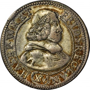 RR-, Silesia, Frederick of Hesse, 15 krajcars 1680 LPH, Nysa, rare vintage, rarest variety