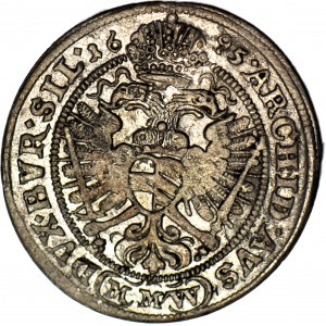 Silésie, Léopold Ier, 3 krajcara 1695 MMW, Wrocław
