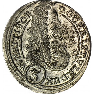Silesia, Chrystian Ulryk, 3 krajcary 1696 LL, Olesnica