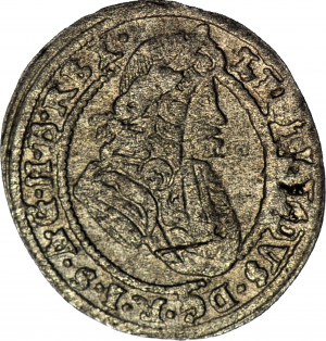 R-, Sliezsko, Leopold I, 1 krajcar 1698 MMW, Wrocław, zriedkavé