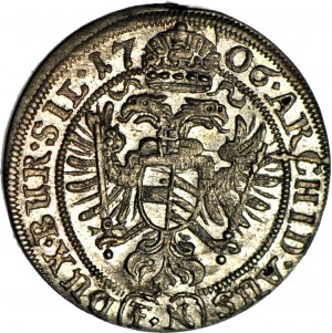 Silesia, Joseph I, 3 krajcars 1706 FN, Wroclaw, minted