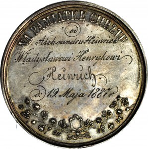 RR-, Medal Na Pamiątkę Chrztu, DUŻY. sygnowany IM (MAJNERT), data 1887r., rzadki