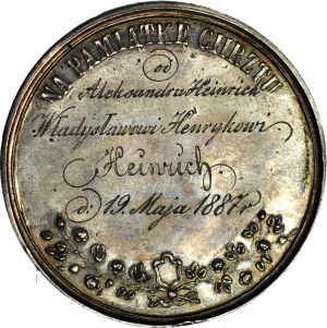 RR-, Krstná pamätná medaila, VEĽKÁ. signovaná IM (MAJNERT), datovaná 1887, vzácna