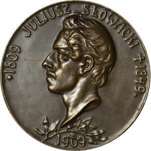 R-, Medaille 1909, Juliusz Slowacki, von Jan Raszka