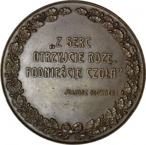 R-, Medal 1909, Juliusz Slowacki, by Jan Raszka