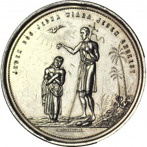 RRR-, Christening Commemorative Medal, LARGE, signed DULKIEWICZ, very rare