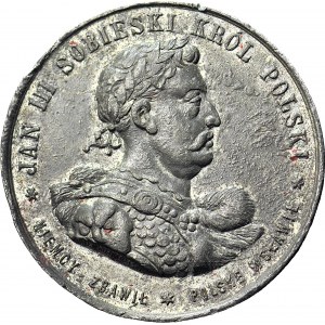 R-, Giovanni III Sobieski, medaglia 1883, 200° anniversario della battaglia di Vienna