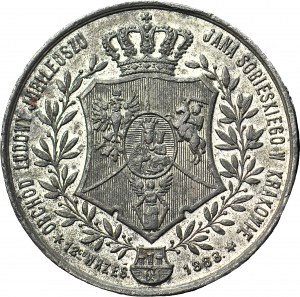 R-, Jan III Sobieski, medal 1883, 200-lecie Odsieczy Wiedeńskiej