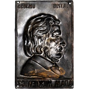 RR-, Plaque patriotique Adam Mickiewicz 19e/20e siècle