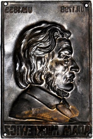 RR-, Patriotische Plakette Adam Mickiewicz 19./20. Jahrhundert