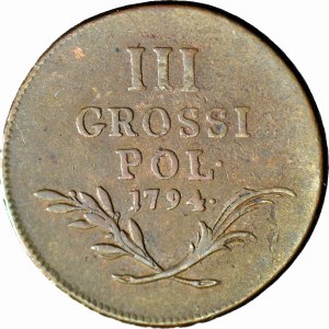 R-, 3 pennies 1794, Galicia and Lodomeria, Kosciuszko Insurrection