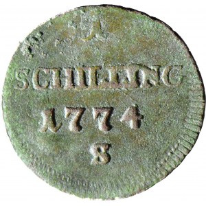 Zabór austriacki, Szeląg 1774, Smolnik, piękne detale
