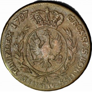 RR-, Rozdělení, Jižní Prusko, Trojak 1797 A, Berlín, vzácnější ročník a mincovna, VARIABILNÍ