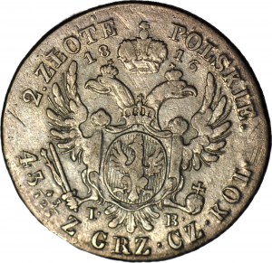 Regno di Polonia, Alessandro I, 2 zloty 1816 IB