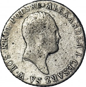 Kingdom of Poland, Alexander I, 1 zloty 1818 IB, rare