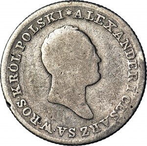 RR-, Polské království, Alexander I, Zlotý 1825, velmi vzácný