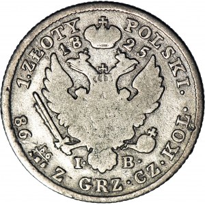 RR-, Polské království, Alexander I, Zlotý 1825, velmi vzácný