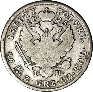 RR-, Królestwo Polskie, Aleksander I, Złotówka 1825, bardzo rzadka