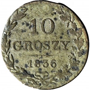 Royaume de Pologne, 10 groszy 1836, millésime plus rare