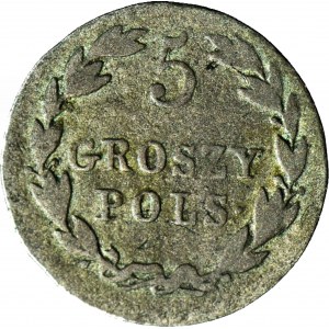 Kingdom of Poland, 5 pennies 1821, rare in trade