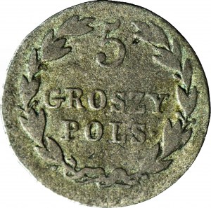 Kingdom of Poland, 5 pennies 1821, rare in trade