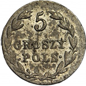 R-, Royaume de Pologne, 5 groszy 1826, millésime rare