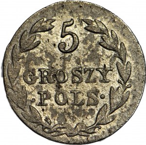 R-, Poľské kráľovstvo, 5 groszy 1826, vzácny ročník