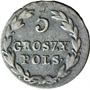 Królestwo Polskie, 5 groszy 1829, rzadkie i ładne