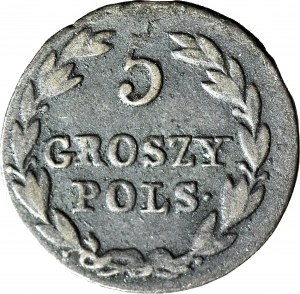 Polské království, 5 groszy 1829, vzácné a pěkné