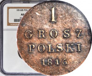 Polské království, 1 grosz 1816, pěkné detaily