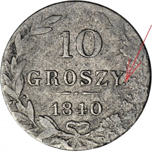 RR-, 10 Groszy 1840, CROP by GROSZY., pre 279 ponúk 0 ks na WCN