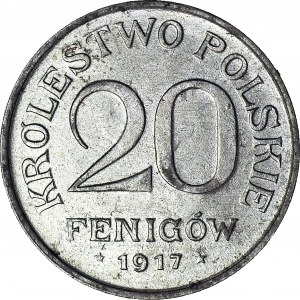 Kingdom of Poland, 20 fenig 1917, minted