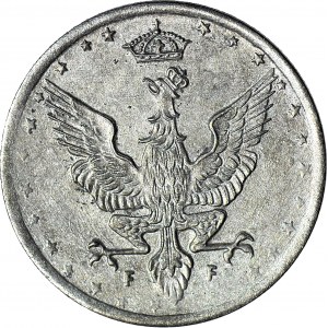 Poľské kráľovstvo, 20 fenig 1918, razené