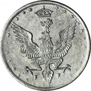 Poľské kráľovstvo, 20 fenig 1918, razené