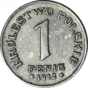 Kingdom of Poland, 1 fenig 1918, minted