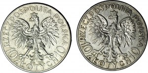 10 zlatých 1932, Hlava, Londýn a Varšava 2 kusy