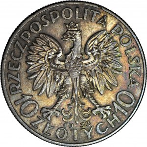 10 złotych 1933, Głowa, piękna