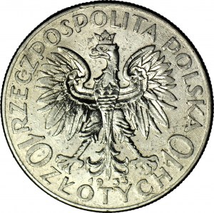 10 złotych 1933, Głowa