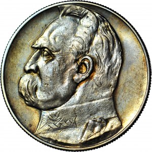 10 zlotých 1934, Piłsudski, OFICIÁLNÍ orlice, vzácný, mincovna