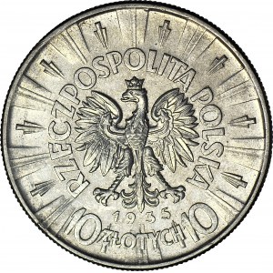 10 zlotých 1935, Piłsudski, mincovna