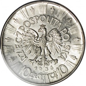 10 zlotých 1936, Piłsudski, mincovňa